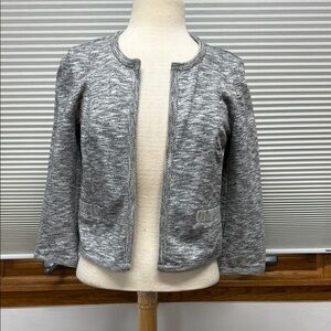 Express NWT Women's Gray Heather Lightweight French Terry Open-Front Jacket